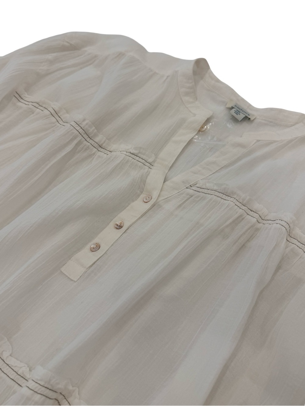 Sundance Off-White Cotton Gauze Blouse - Picture 4 of 8